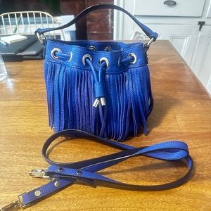 MILLY Essex Small Bucket Fringe Bag